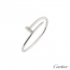 Cartier White Gold Diamond Juste Un Clou Bracelet Size 16 B6037916